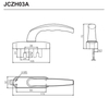 مقابض مستدقة برونزية JCZH03A