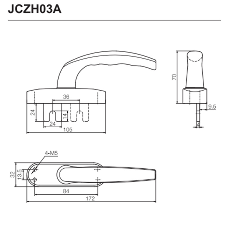 مقابض مستدقة برونزية JCZH03A