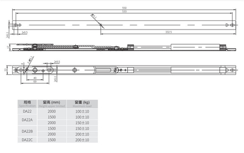 حار بيع المنتج المحدد هوائي البقاء لأعلى نافذة معلقة DA22
