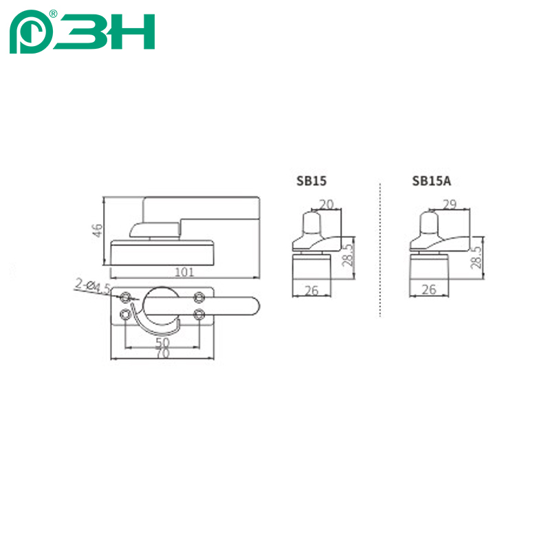 قفل هلالي للنافذة SB15