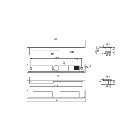 قفل بمزلاج منزلق STG731B