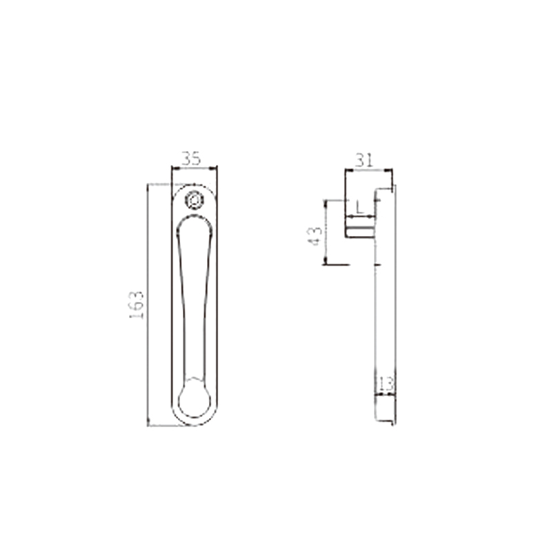 مقبض UPVC PCZ27