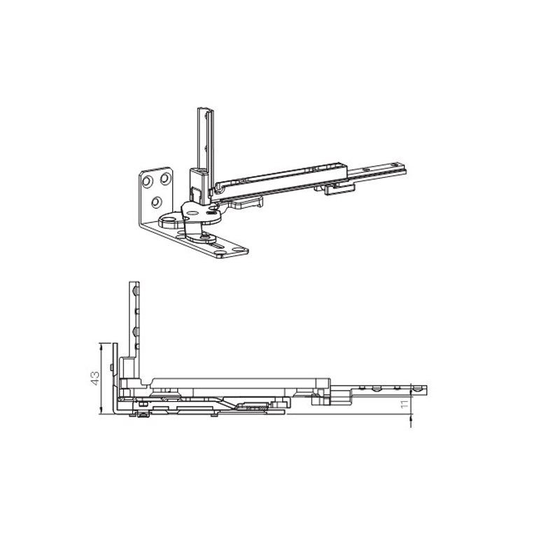 مفصلة نافذة UPVC PJYC02