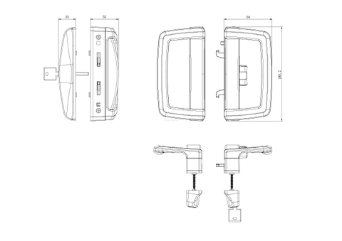 مقبض منزلق على شكل D MH-TTS09