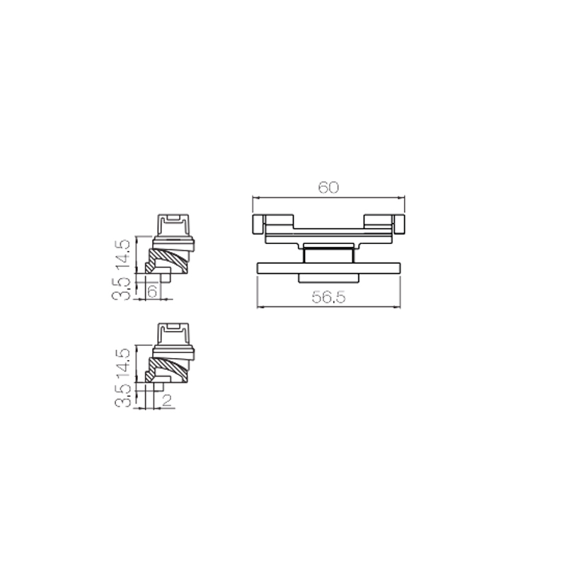 مشبك قفل متوسط ​​للنافذة UPVC PJK02