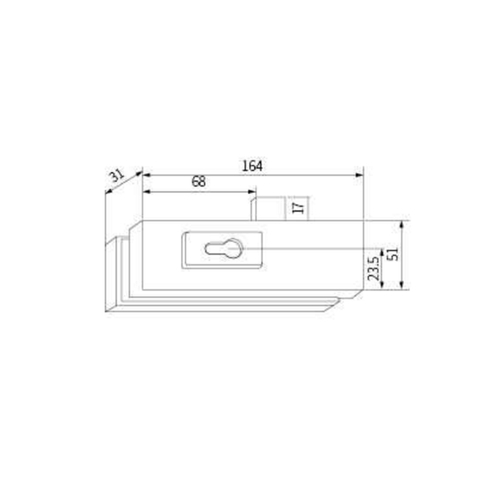 تصحيح قفل الباب الزجاجي PL-10