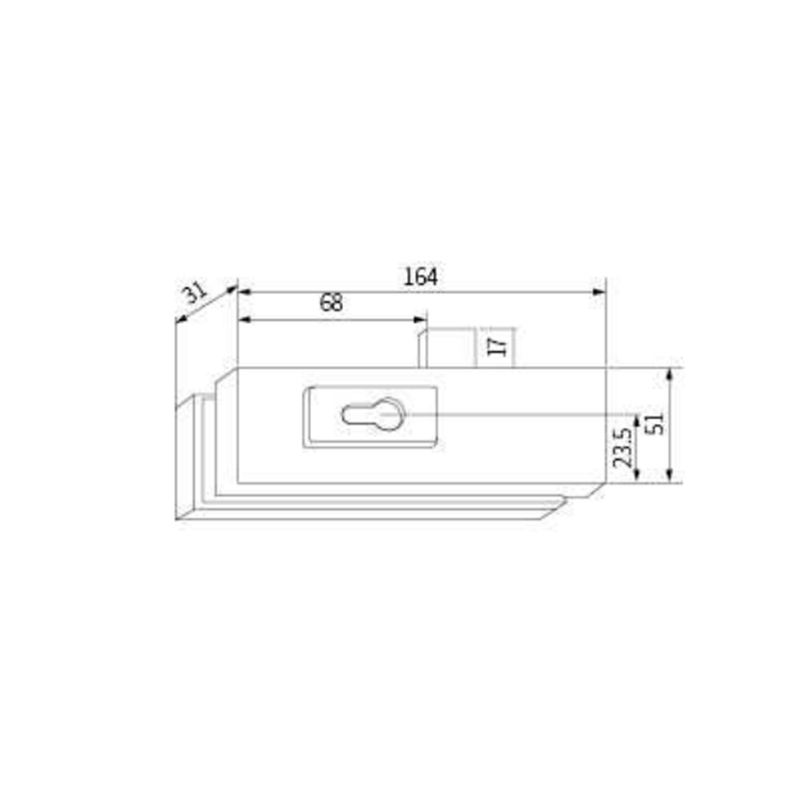 تصحيح قفل الباب الزجاجي PL-10